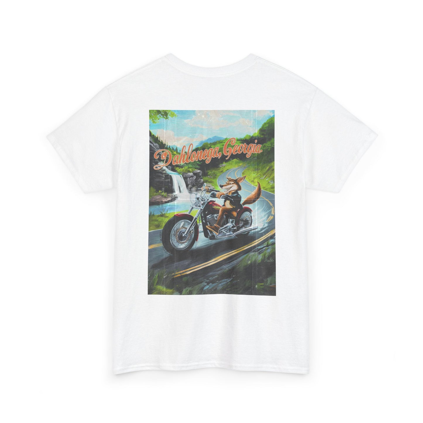 Unisex Heavy Cotton Tee -  DAHLONEGA GEORGIA BIKER FOX