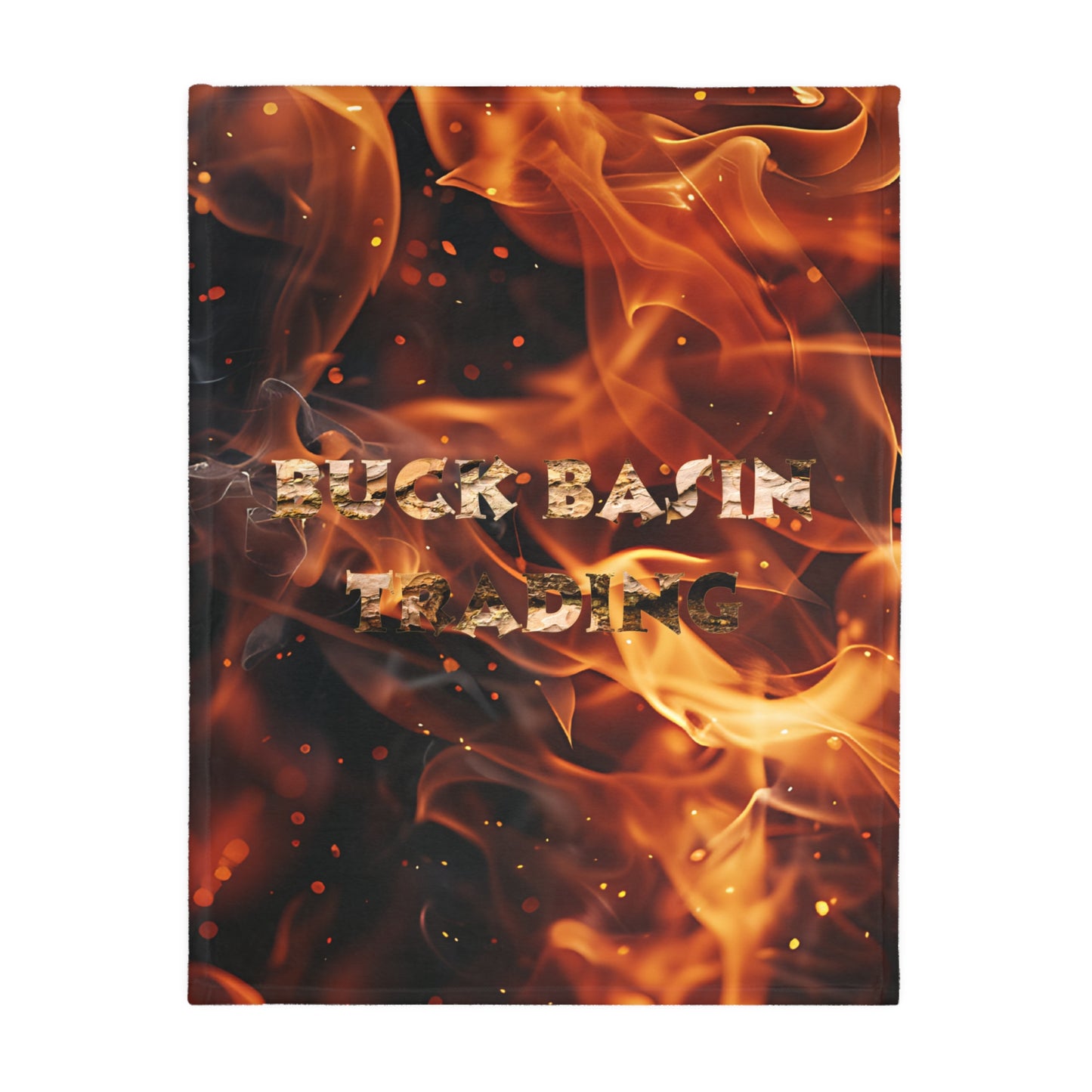 Fleece Blanket - Buck Fever Logo Fire Design