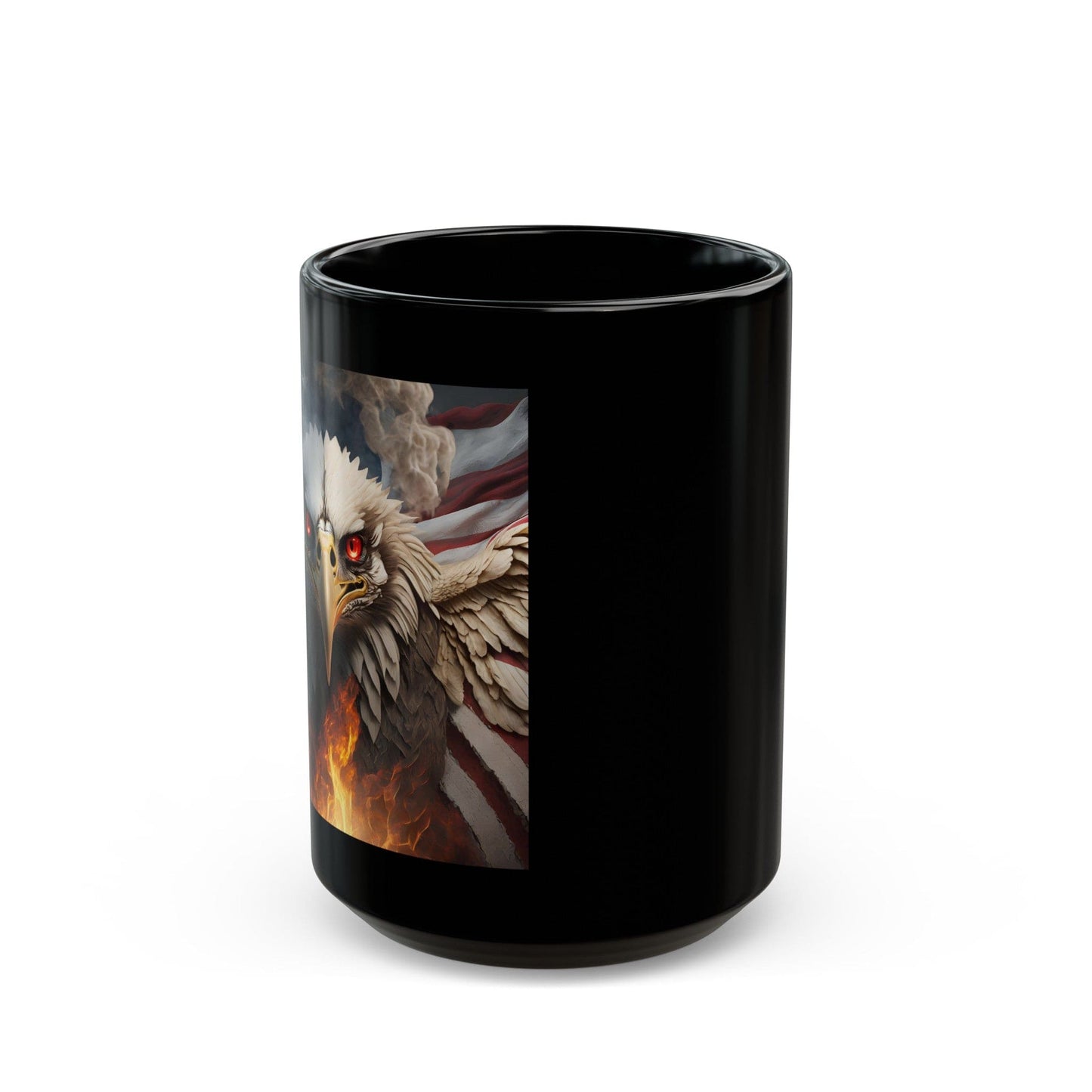 11oz Black Mug american eagle stn1