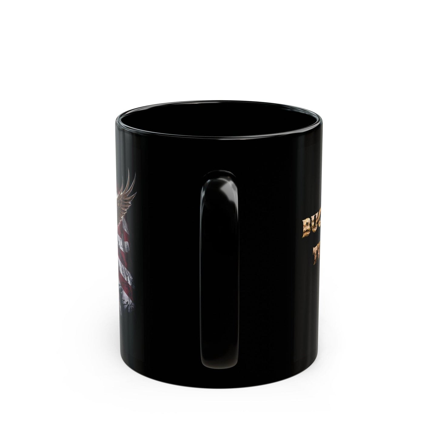 Black Mug - AMERICAN FLAG AND EAGLE