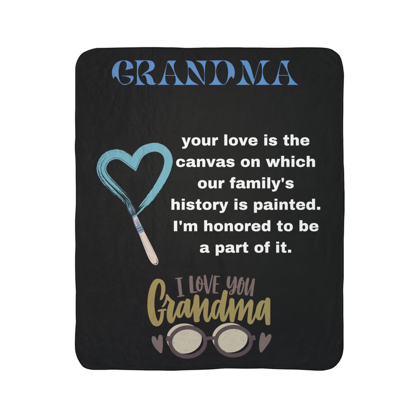 Fleece Sherpa Blanket- grandpa, you painted our family history