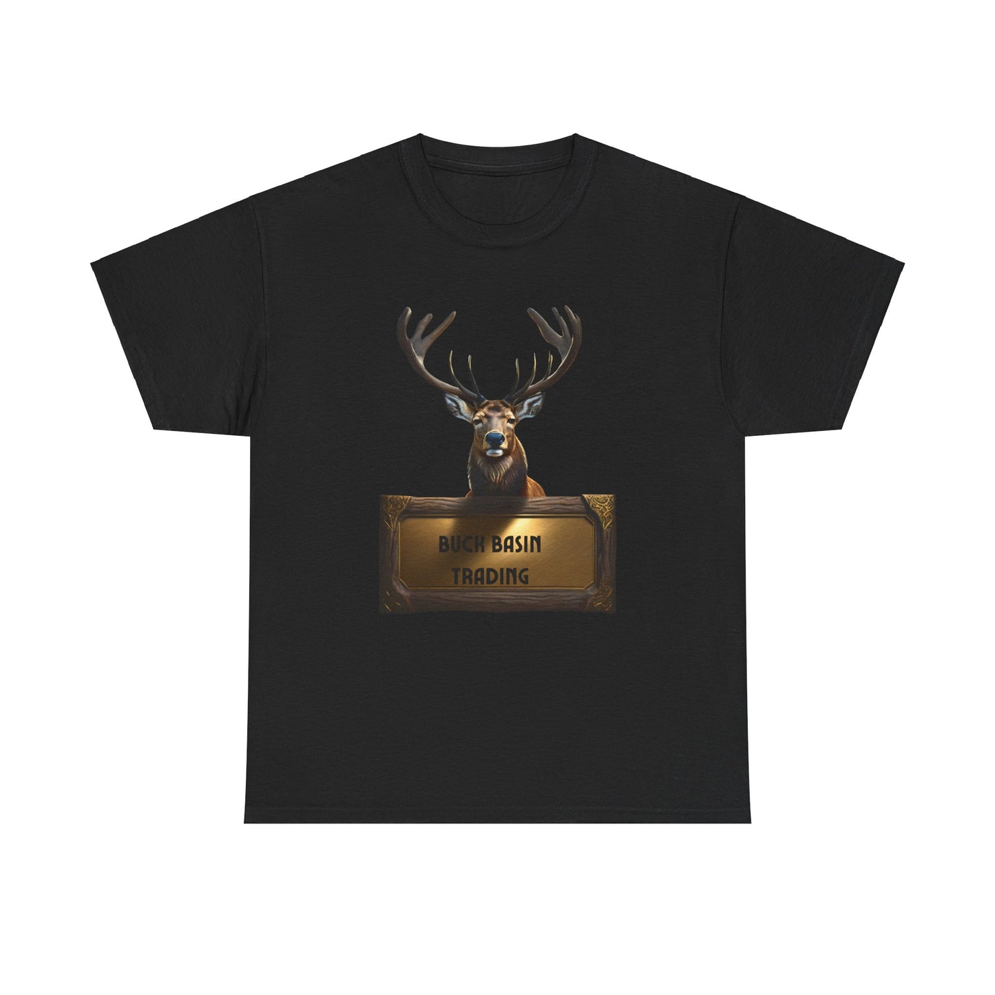 Unisex Heavy Cotton Tee- Buck Basin Trading Logo