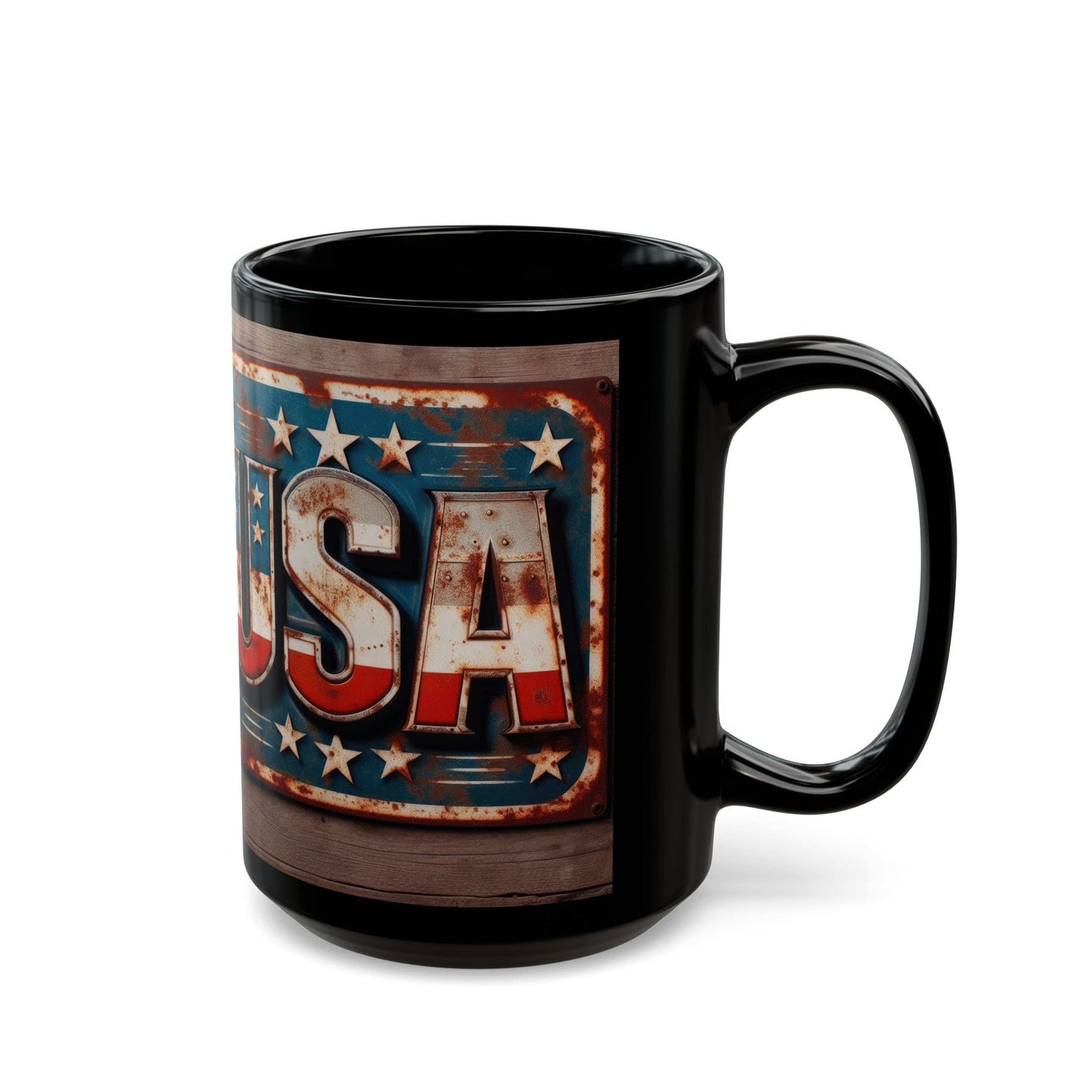 Black Mug (11oz, 15oz)- Black Ceramic coffee Mug - USA- RIGHT TO KEEP AND BEAR ARMS SHALL NOT BE INFRINGED