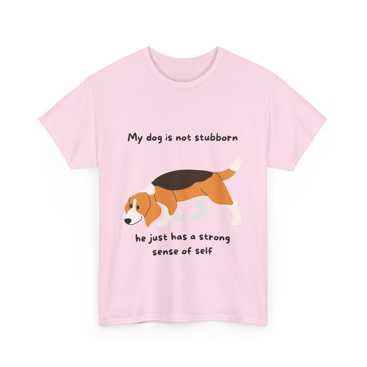 Unisex Heavy Cotton Tee - MY DOGS NOT STUBBORN- BEAGLE1