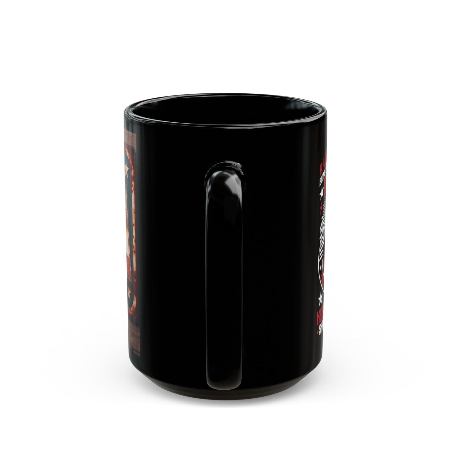 Black Mug (11oz, 15oz)- Black Ceramic coffee Mug - USA- RIGHT TO KEEP AND BEAR ARMS SHALL NOT BE INFRINGED