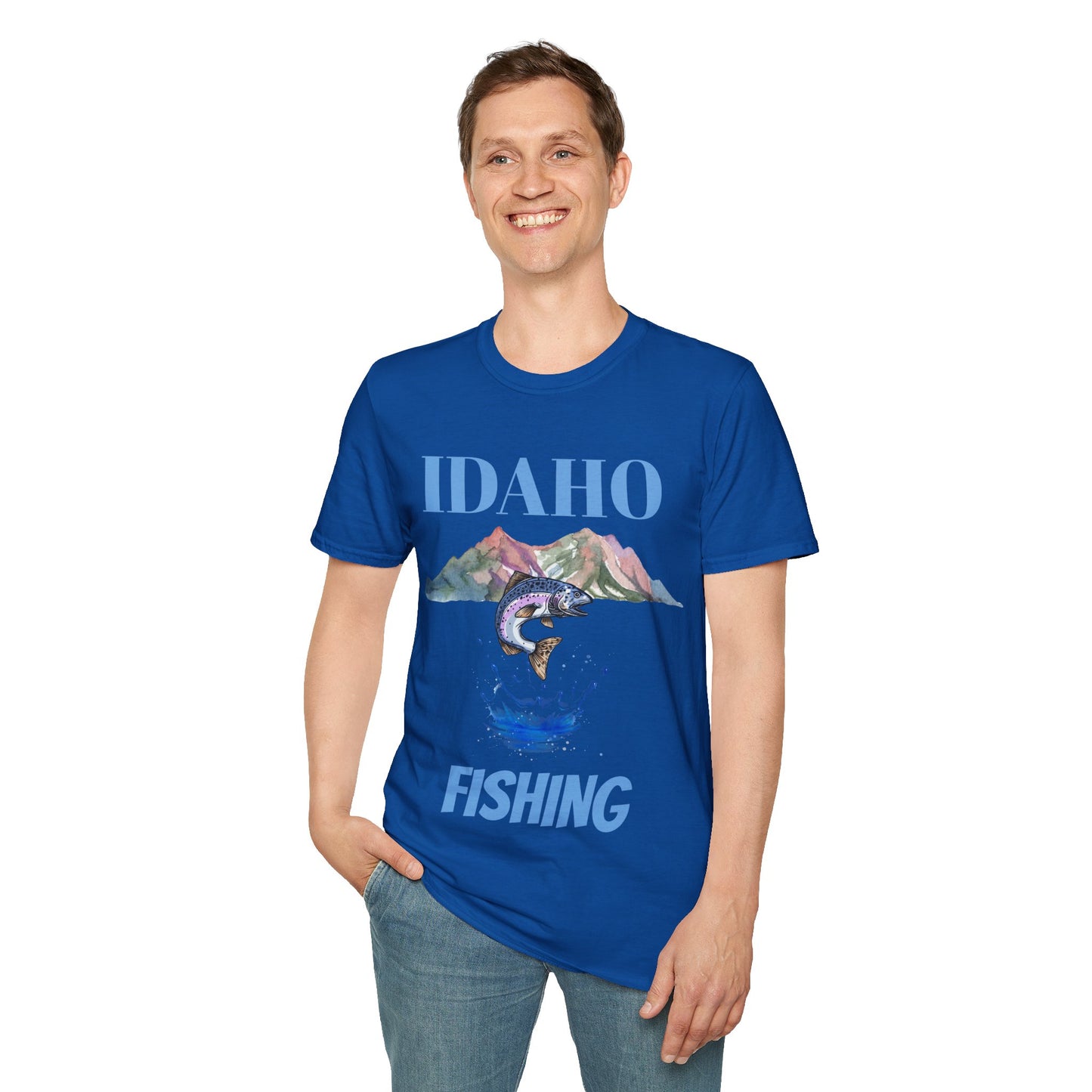 Unisex Softstyle T-Shirt- IDAHO FISHING