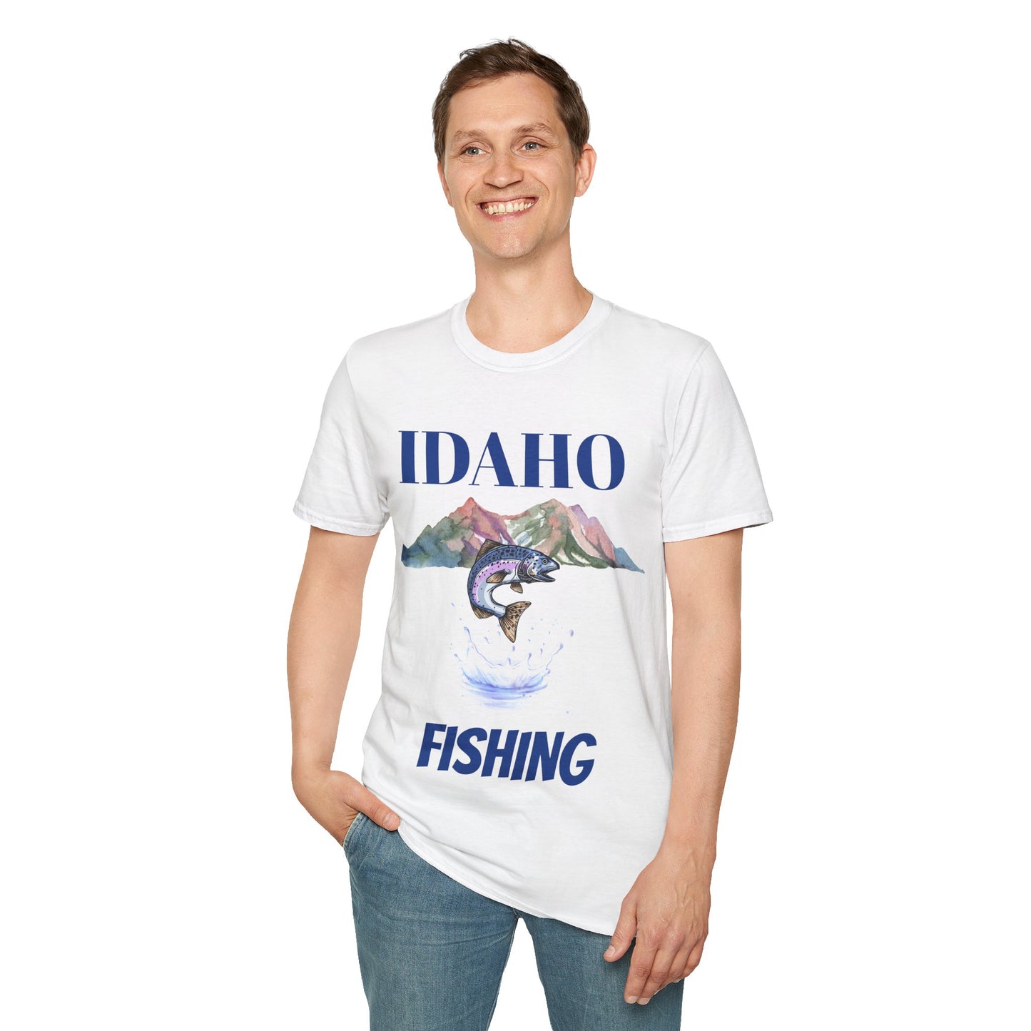 Unisex Softstyle T-Shirt- IDAHO FISHING