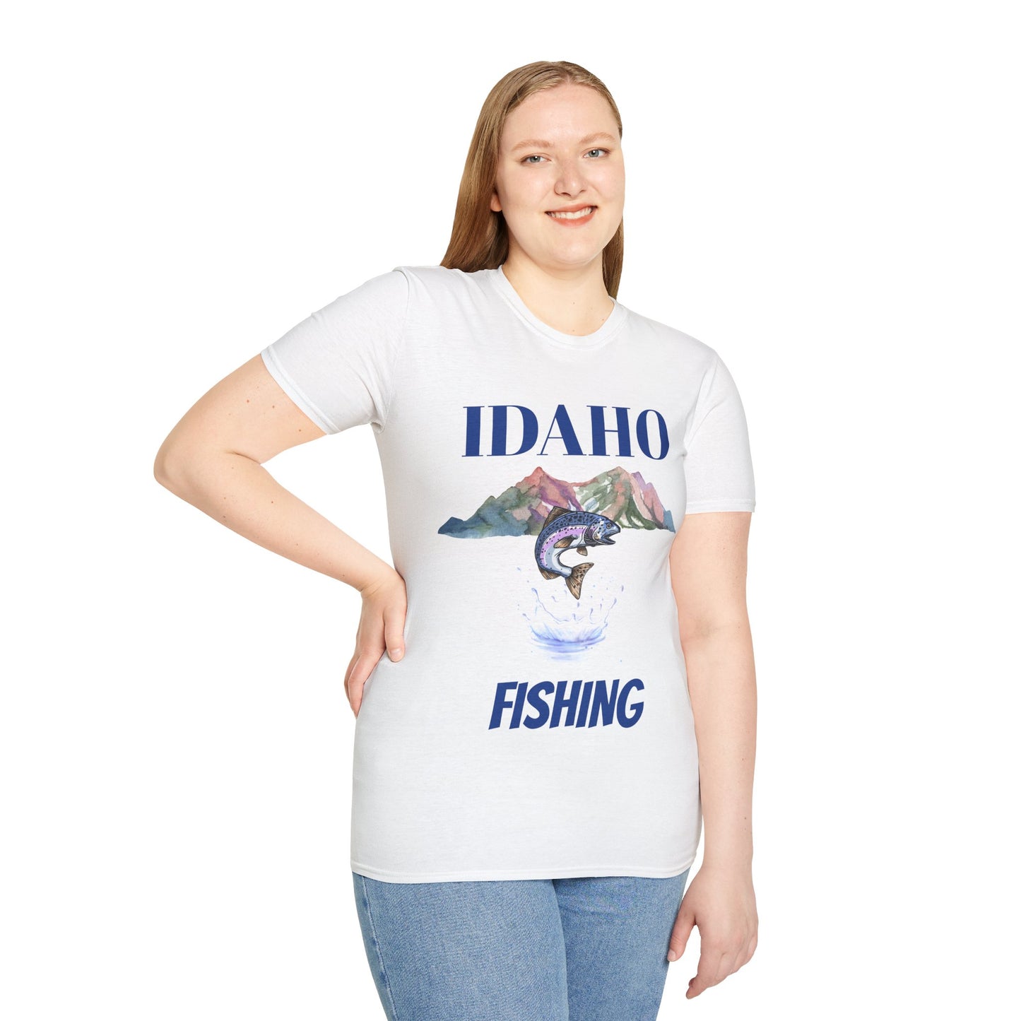 Unisex Softstyle T-Shirt- IDAHO FISHING