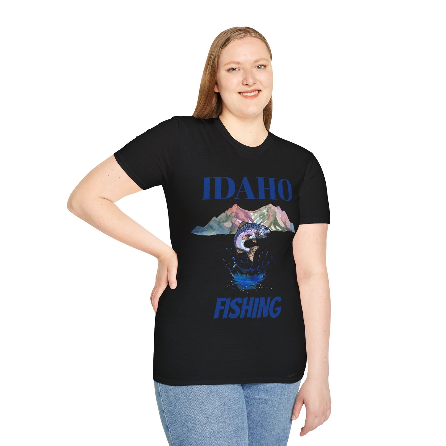 Unisex Softstyle T-Shirt- IDAHO FISHING