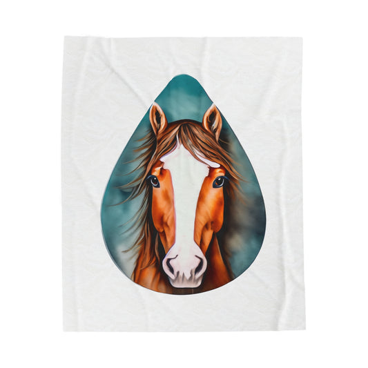 Velveteen Plush Blanket-horse