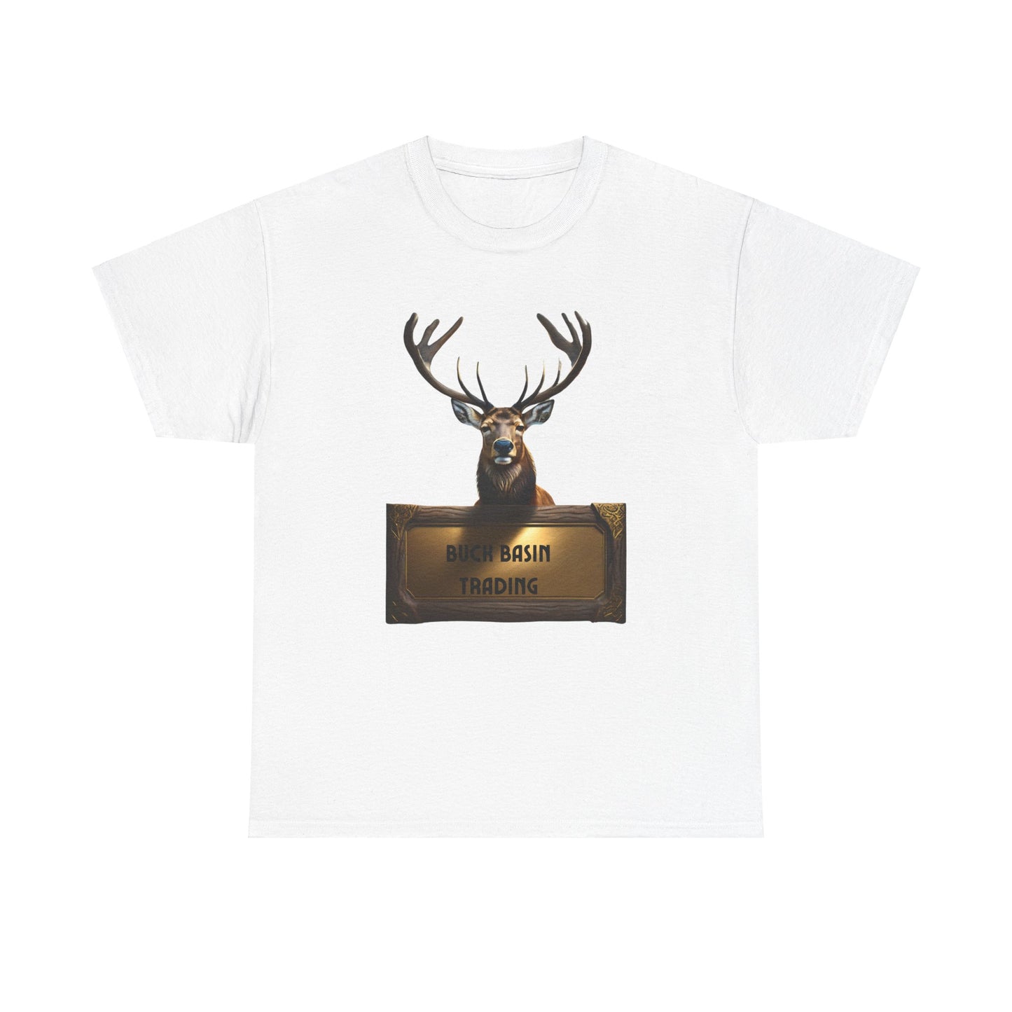 Unisex Heavy Cotton Tee- Buck Basin Trading Logo