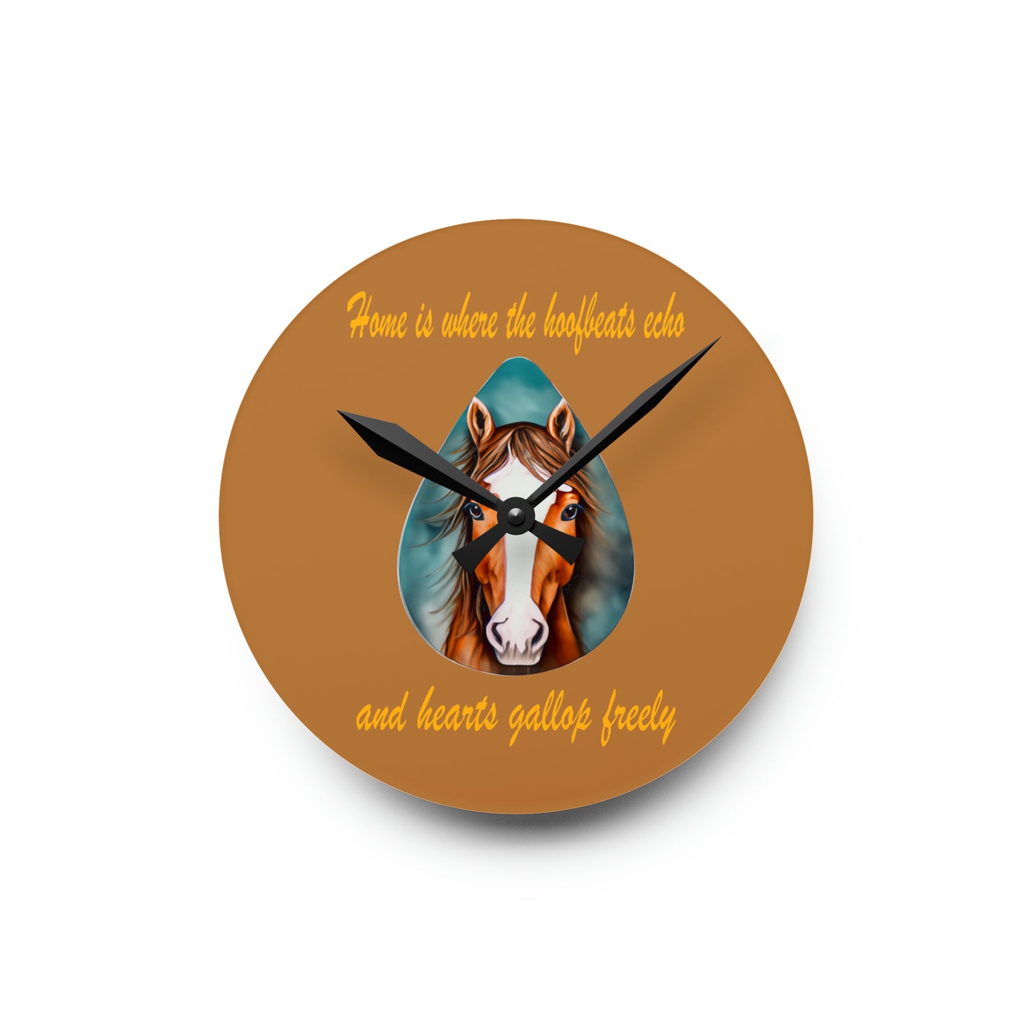 Acrylic Wall Clock- horse hoofbeat