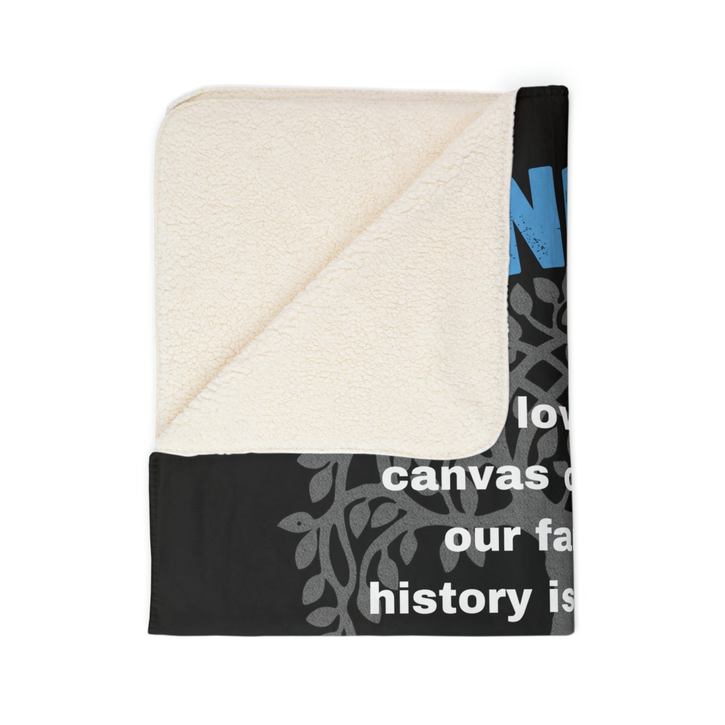 Fleece Sherpa Blanket-GRANDPA YOUR LOVE IS THE CANVAS