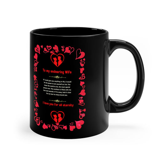 11oz Black Mug- enduring wife