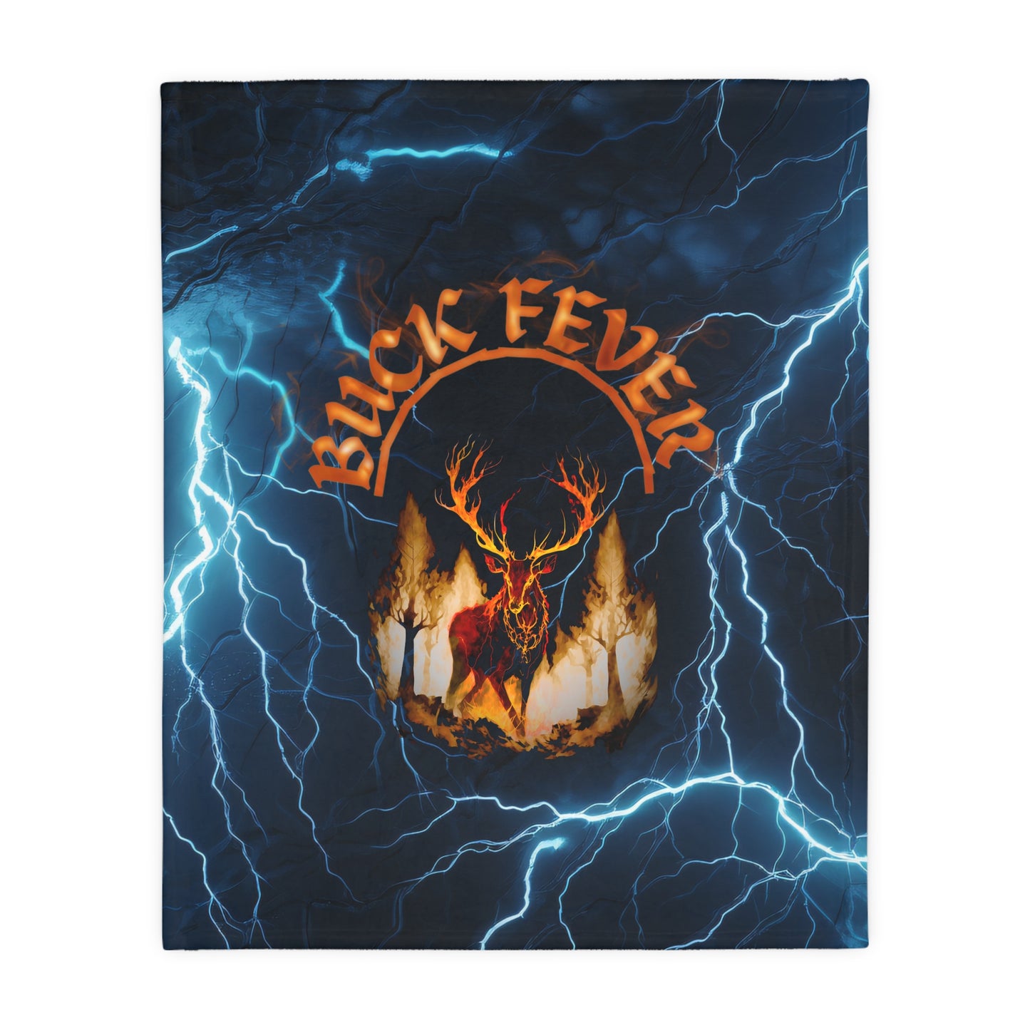 Fleece Blanket - Buck Fever Logo Lightning Design