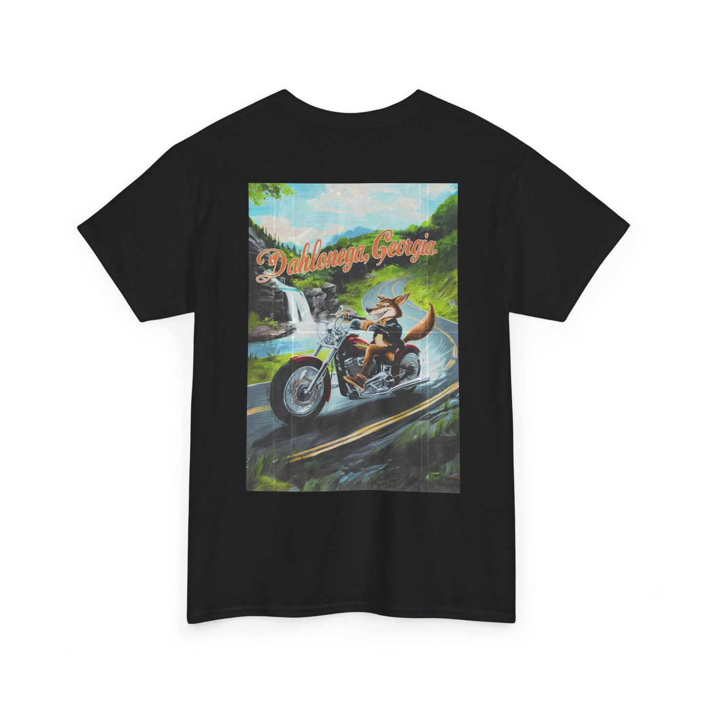 Unisex Heavy Cotton Tee -  DAHLONEGA GEORGIA BIKER FOX