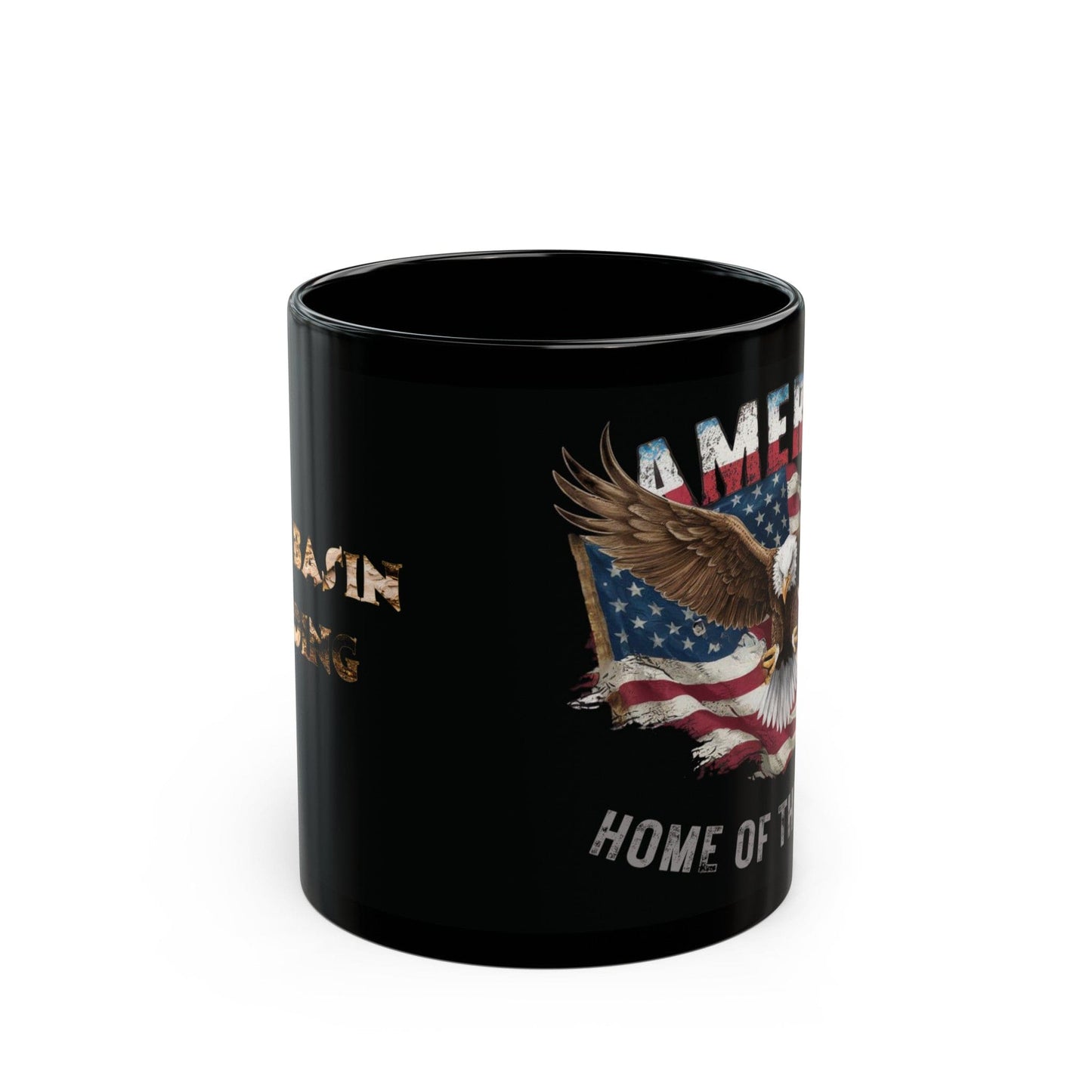 Black Mug - AMERICA - HOME OF THE BRAVE