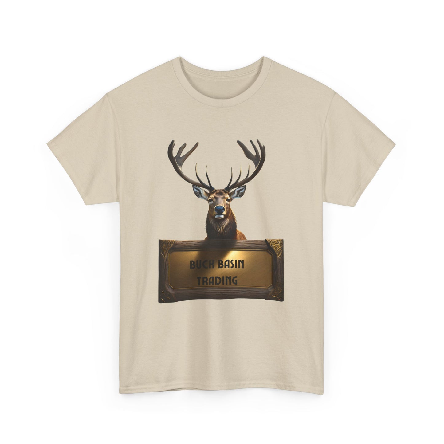 Unisex Heavy Cotton Tee- Buck Basin Trading Logo