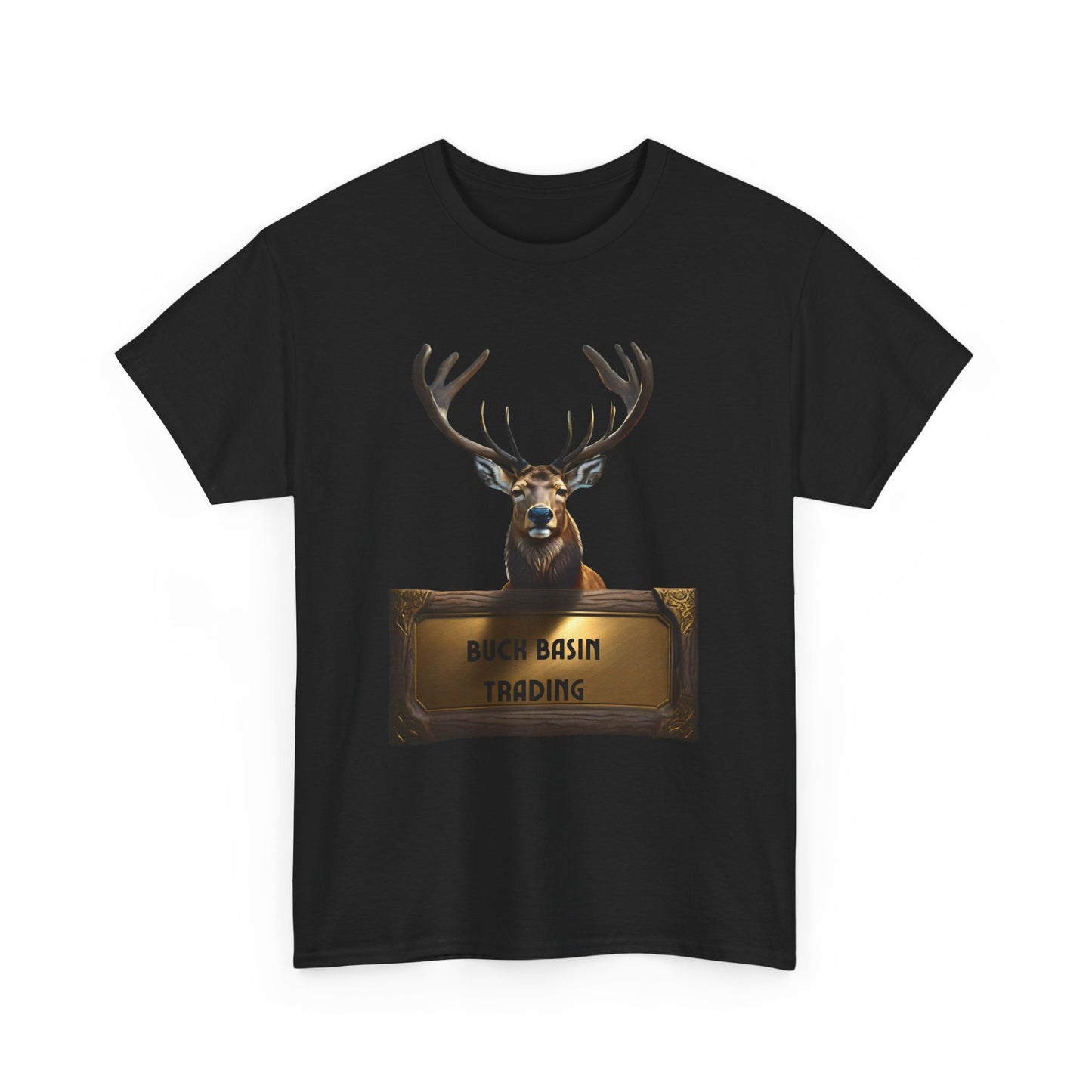 Unisex Heavy Cotton Tee- Buck Basin Trading Logo