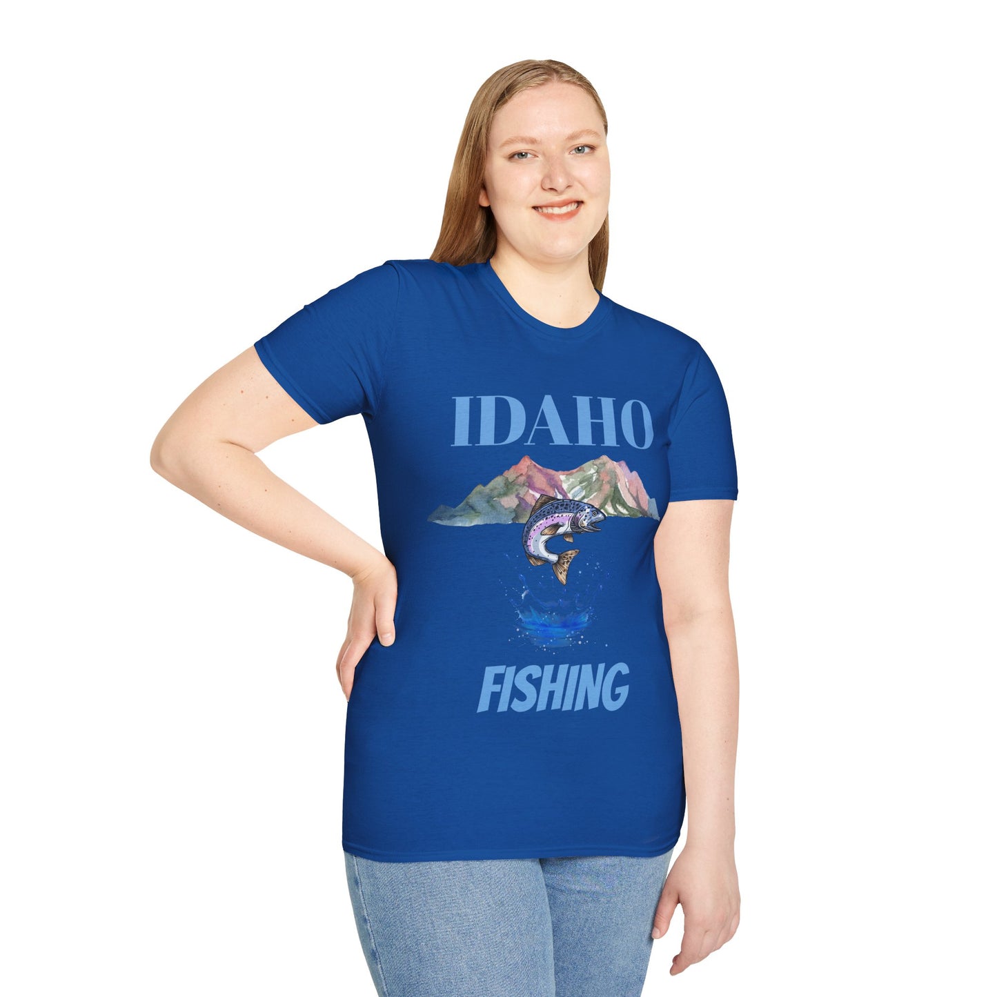 Unisex Softstyle T-Shirt- IDAHO FISHING