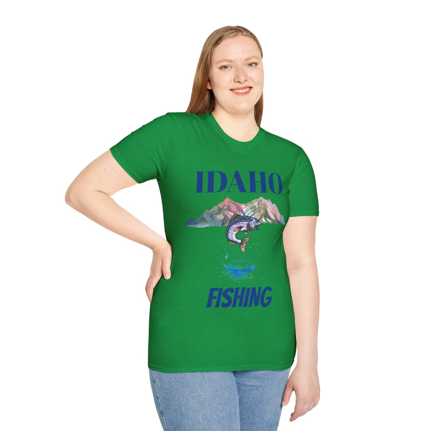 Unisex Softstyle T-Shirt- IDAHO FISHING