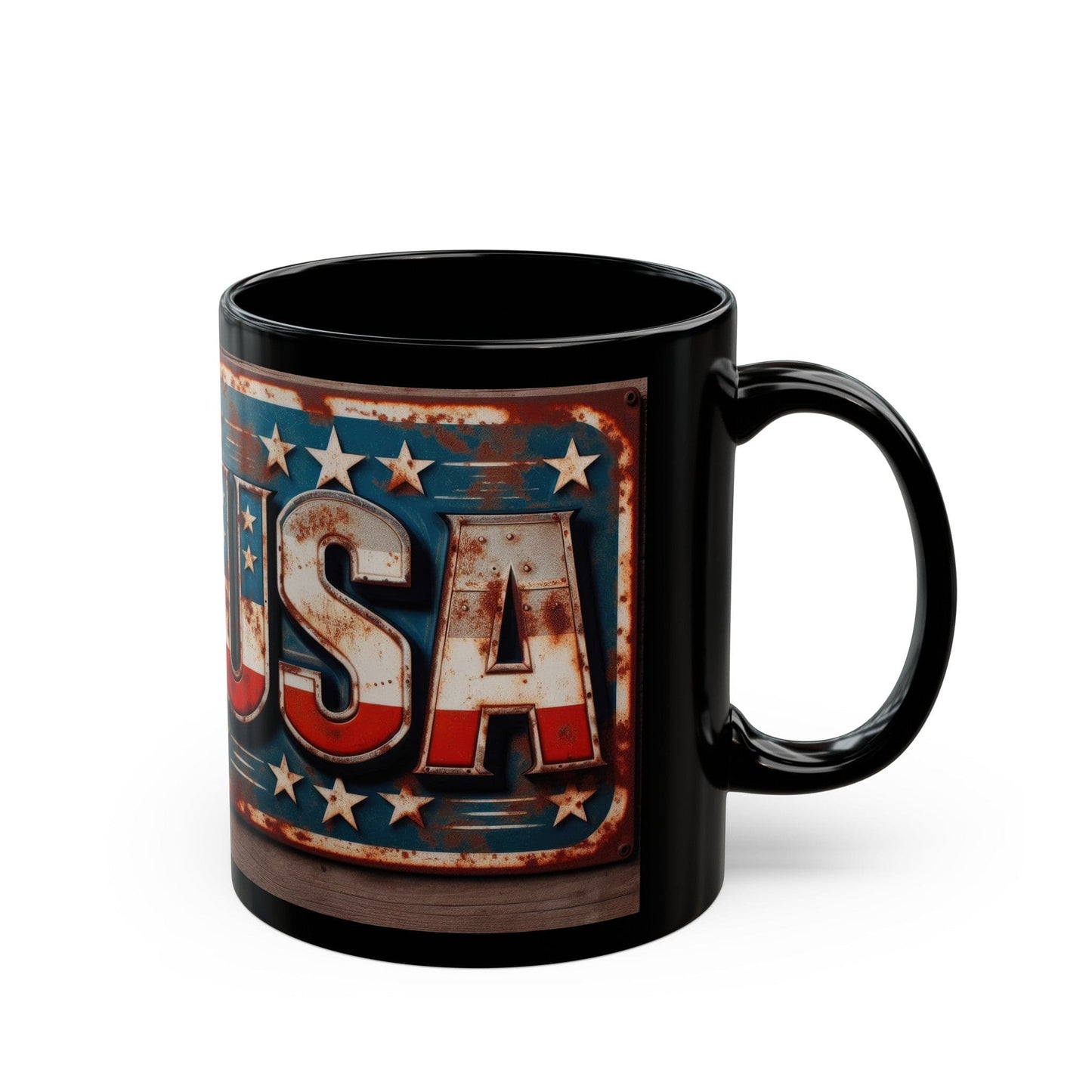 Black Mug (11oz, 15oz)- Black Ceramic coffee Mug - USA- RIGHT TO KEEP AND BEAR ARMS SHALL NOT BE INFRINGED