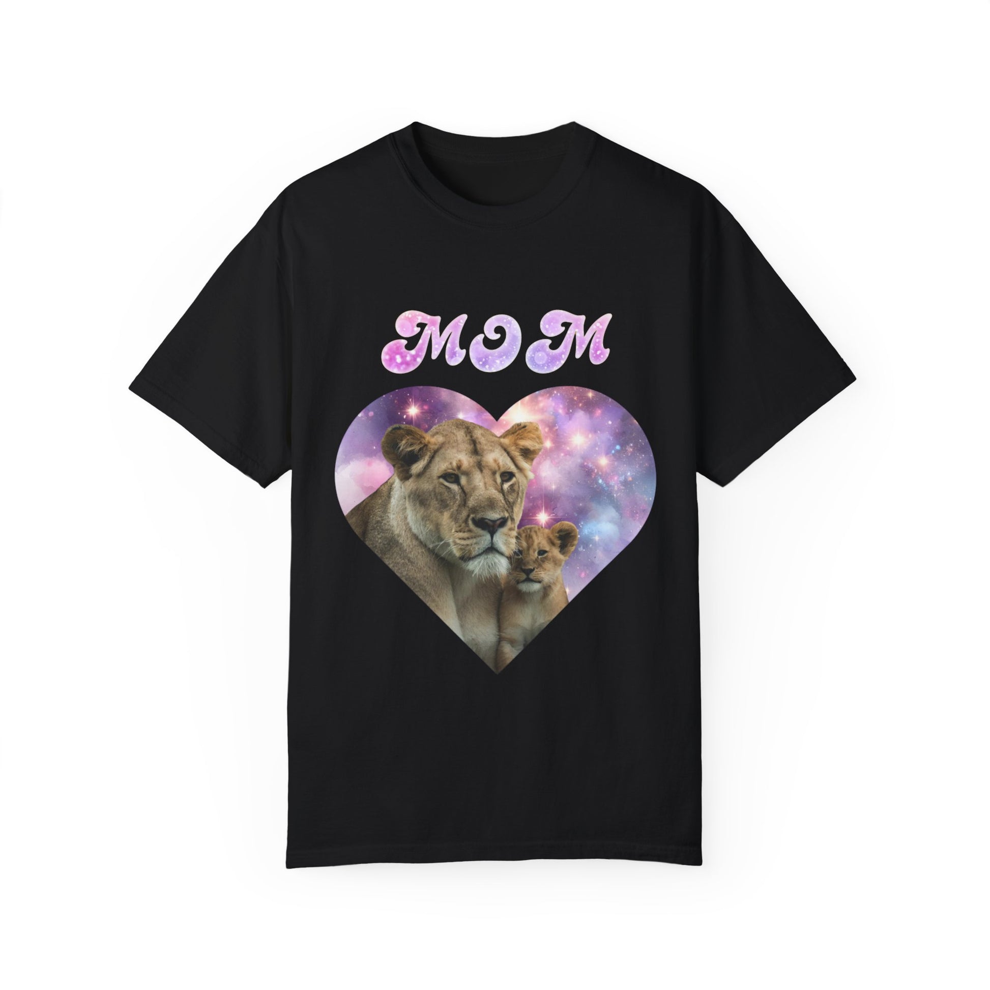 Stylish Comfort with Unisex Comfort Colors 1717 Garment-Dye- T-shirt- Heart of the Cosmos: Mom's Lioness Legacy.