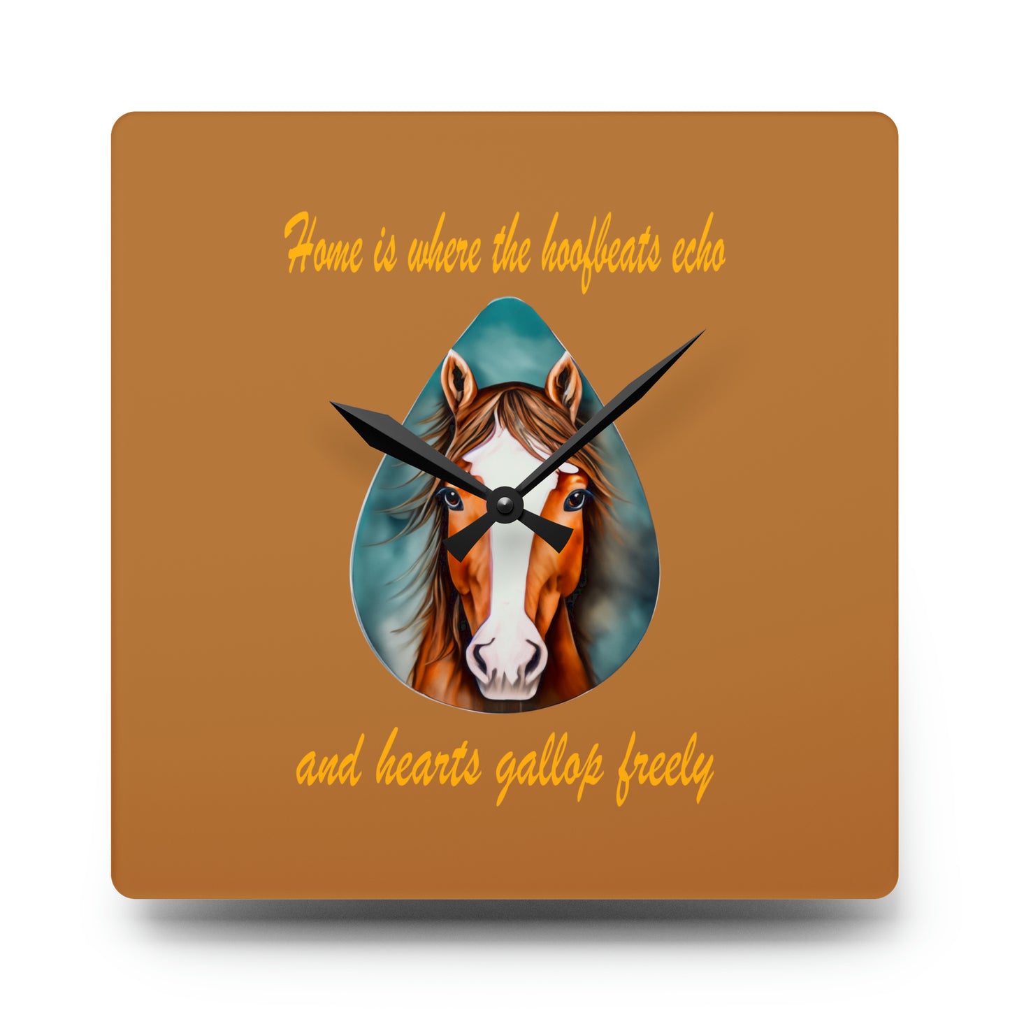 Acrylic Wall Clock- horse hoofbeat