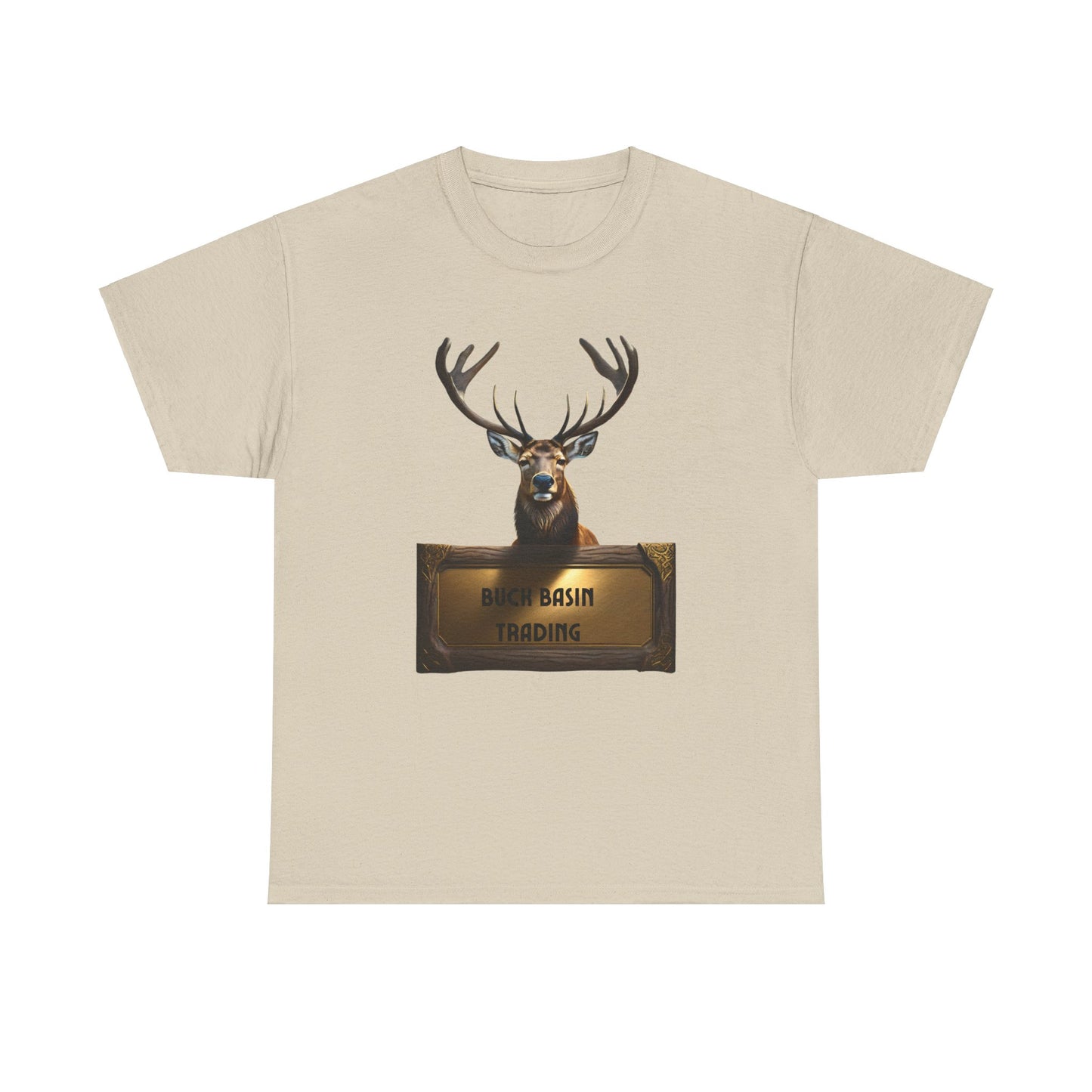 Unisex Heavy Cotton Tee- Buck Basin Trading Logo