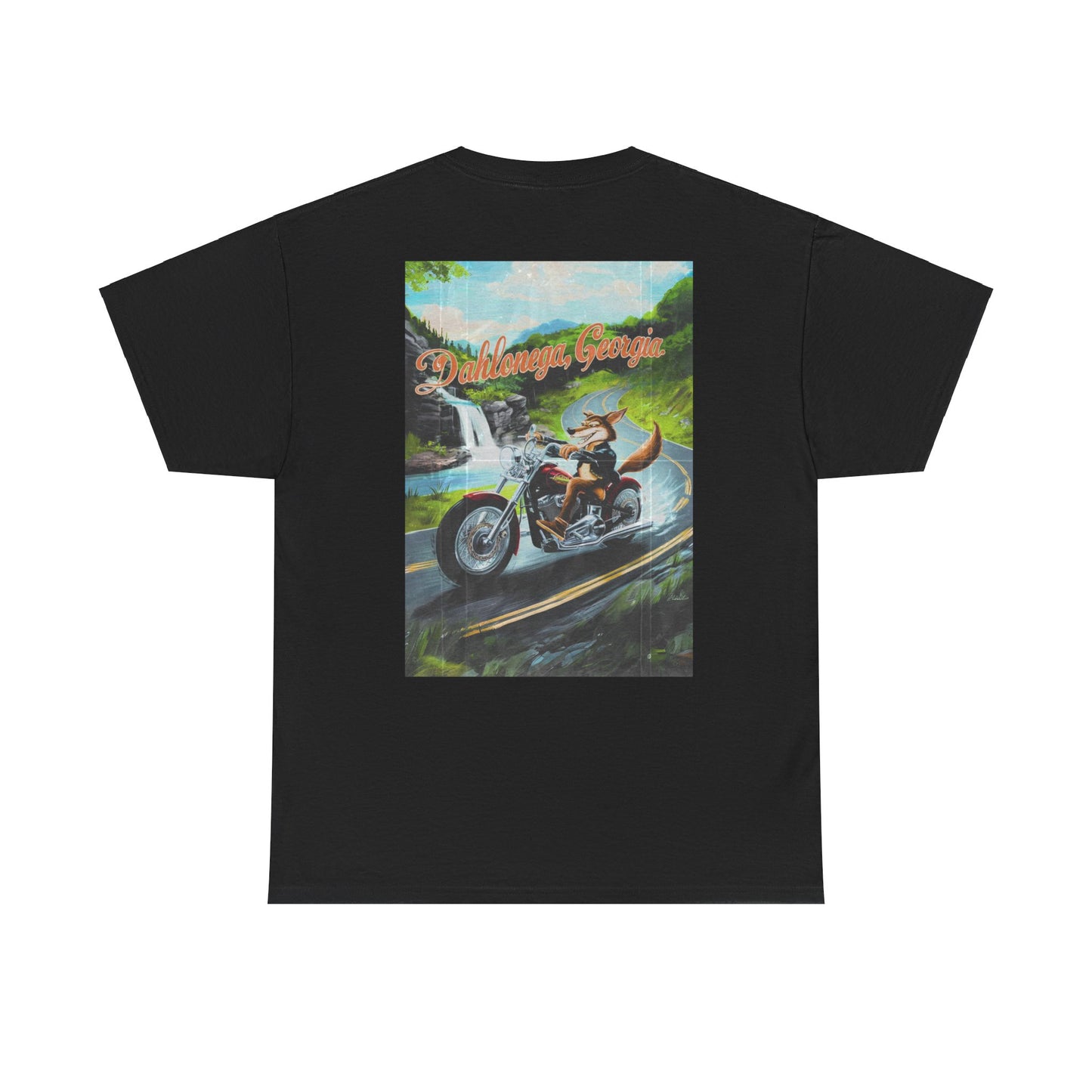 Unisex Heavy Cotton Tee -  DAHLONEGA GEORGIA BIKER FOX