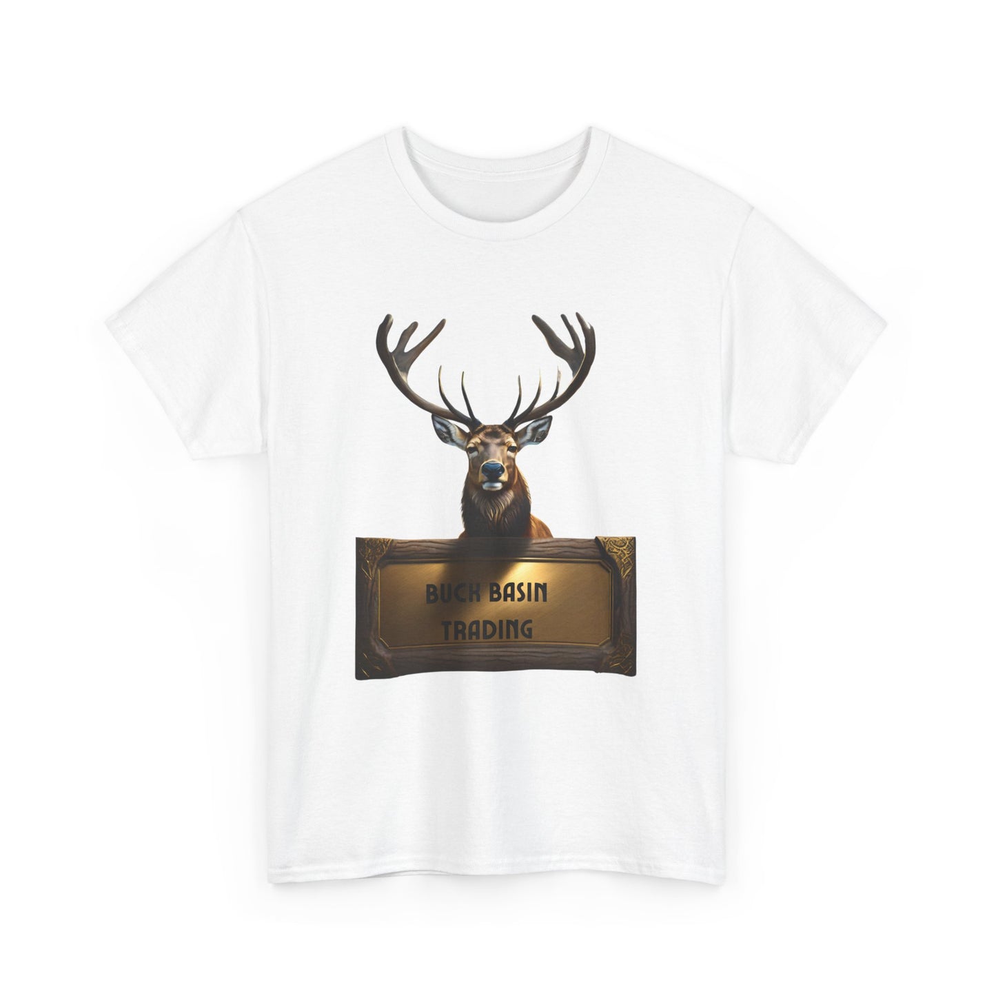 Unisex Heavy Cotton Tee- Buck Basin Trading Logo