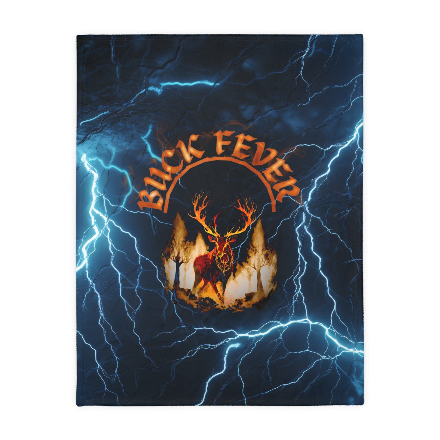 Fleece Blanket - Buck Fever Logo Lightning Design