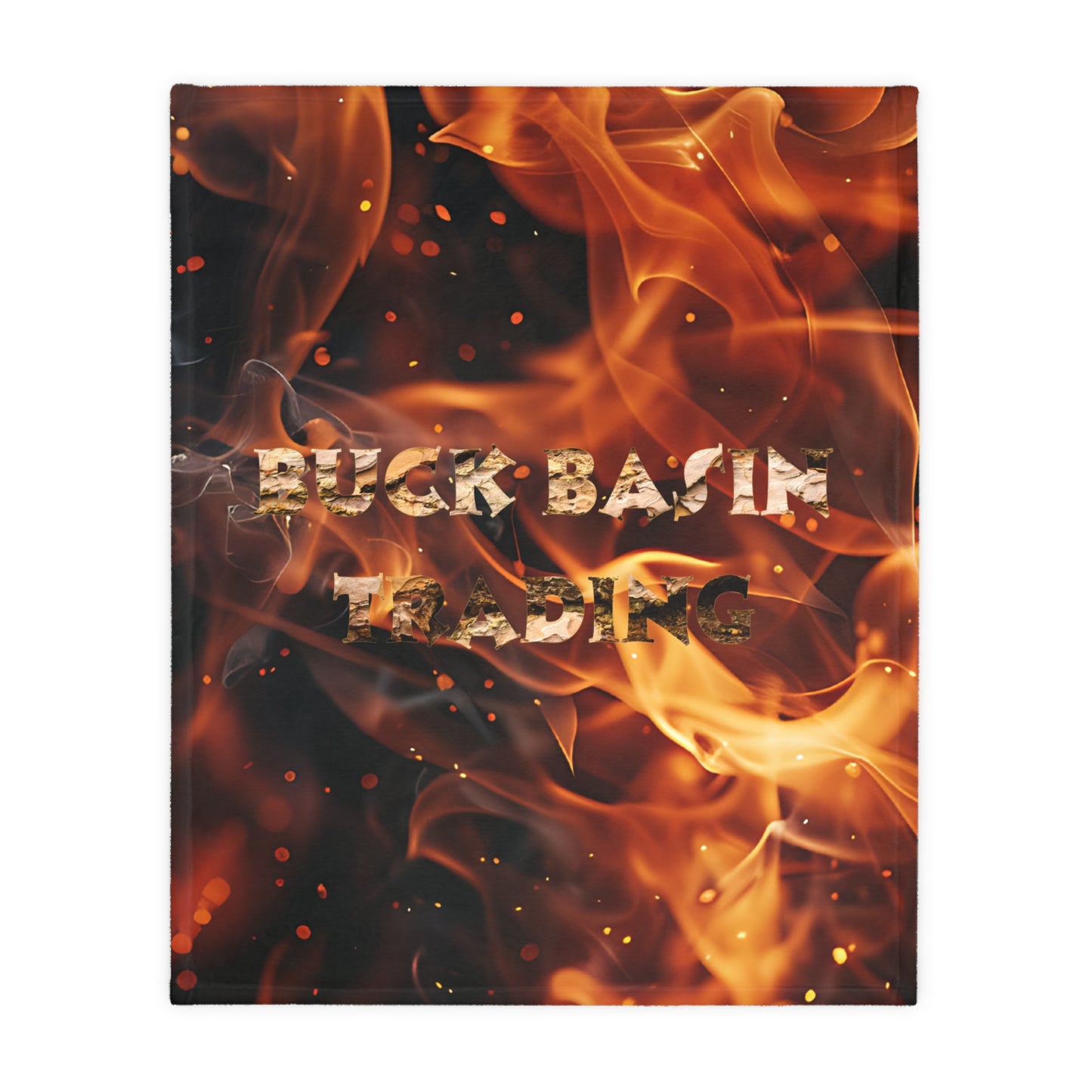 Fleece Blanket - Buck Fever Logo Fire Design