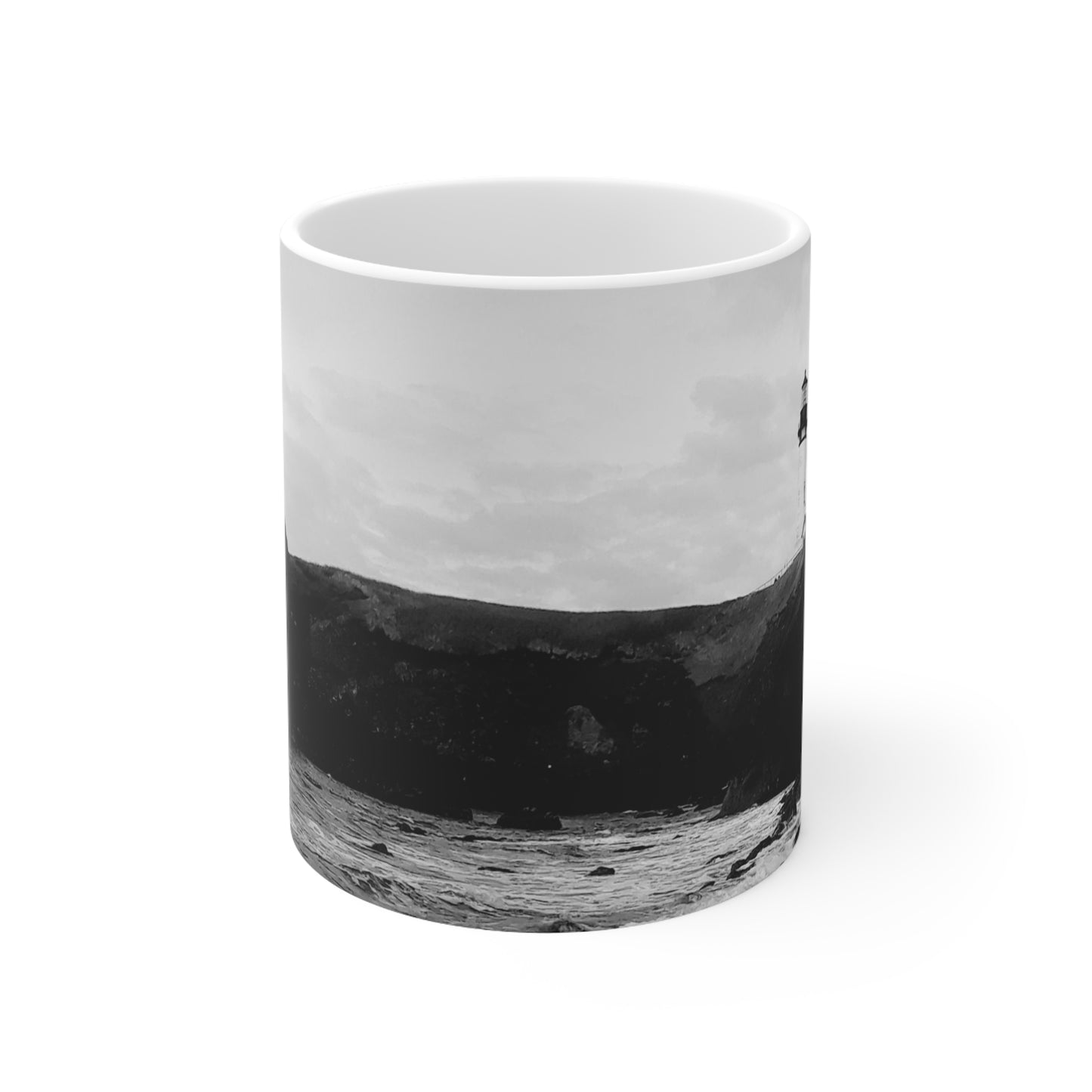 11oz Ceramic Mug- Yaquina Head Lighthouse oregon coast