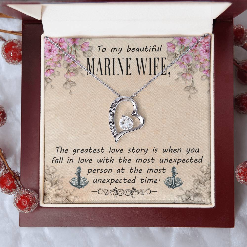 Marine wife.. Forever love necklace