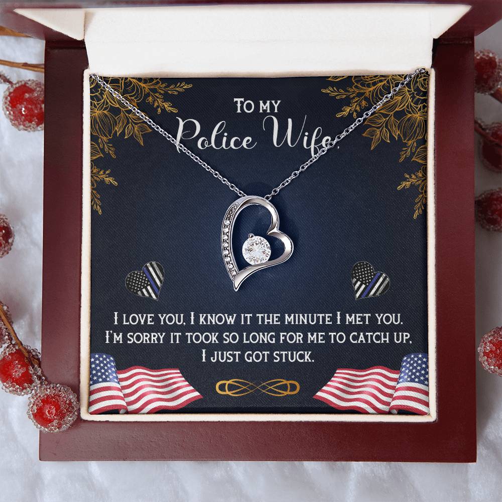 Police wife Forever love necklace