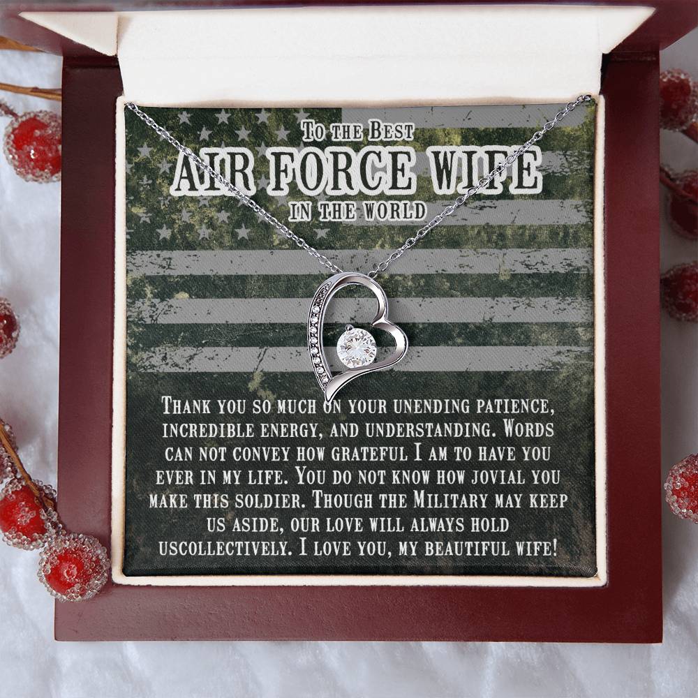 Thank you so much -Air force wife Forever love necklace