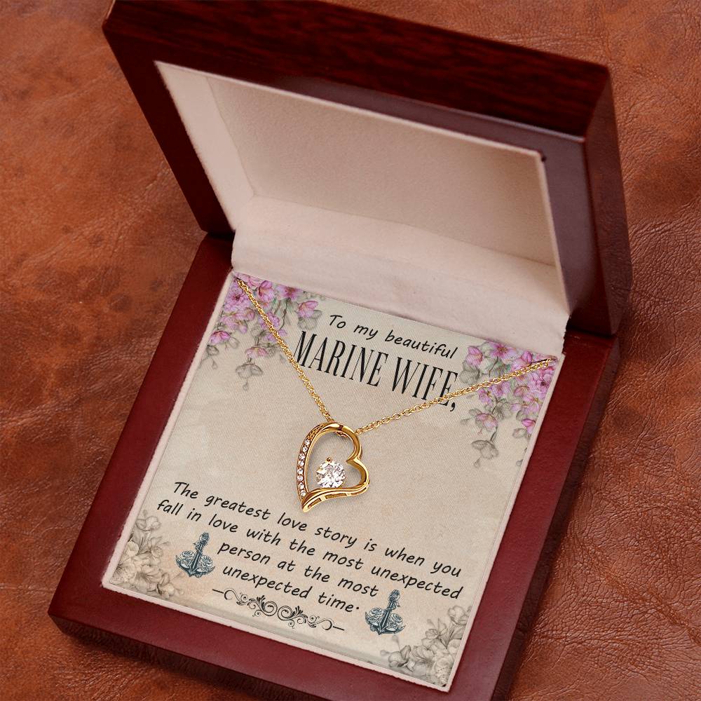 Marine wife.. Forever love necklace