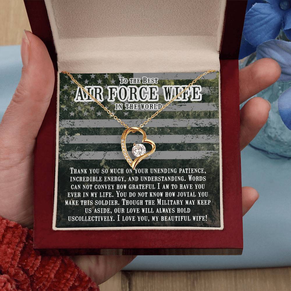 Thank you so much -Air force wife Forever love necklace