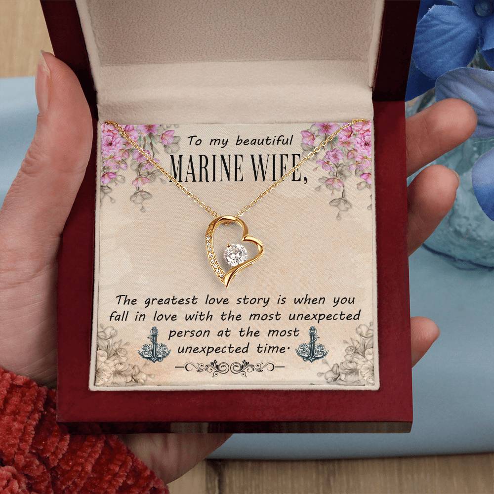 Marine wife.. Forever love necklace