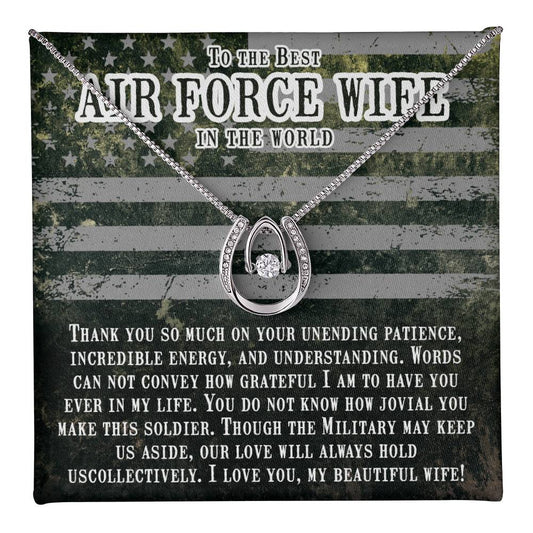 Thank you so much -Air force wife Lucky  love necklace