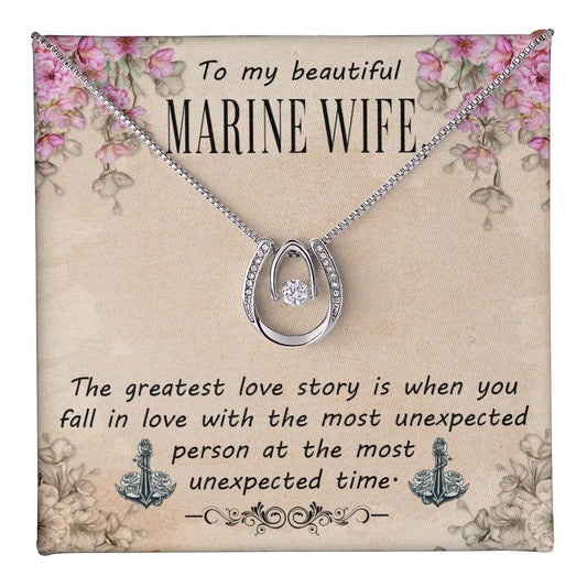 Marine wife.. Lucky  love necklace