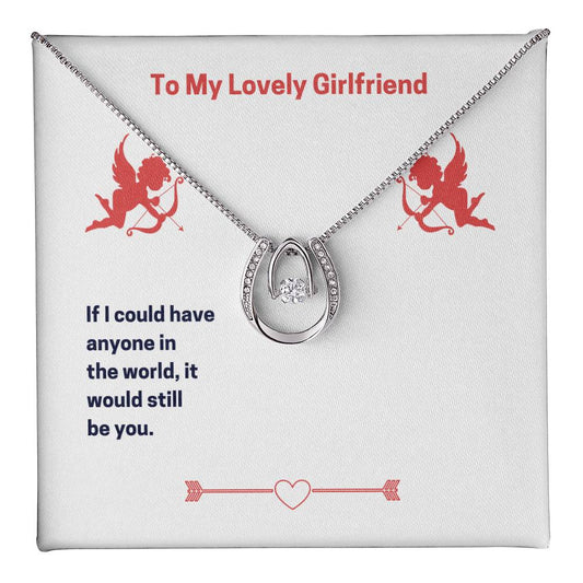 To My Lovely Girlfriend (Valentine's) Lucky  love necklace