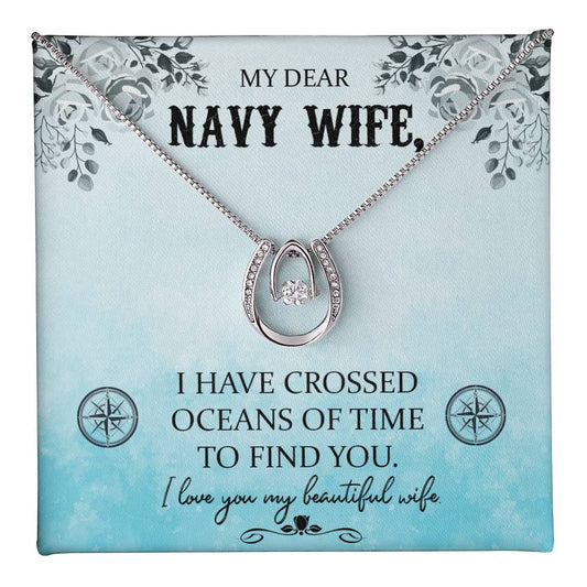 Navy wife Lucky  love necklace