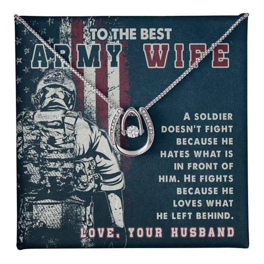 A soldier Dosen_t - Army Wife Lucky  love necklace