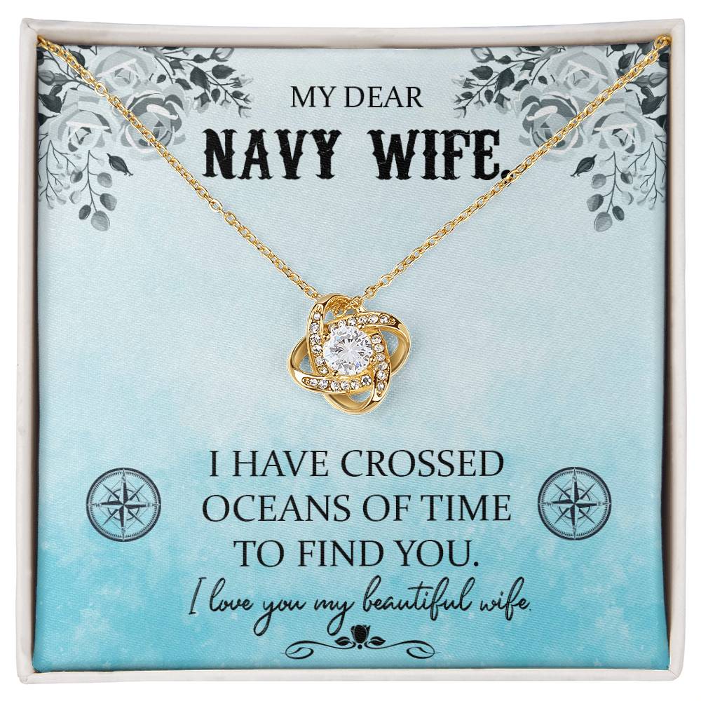 Navy wife Love Knot necklace