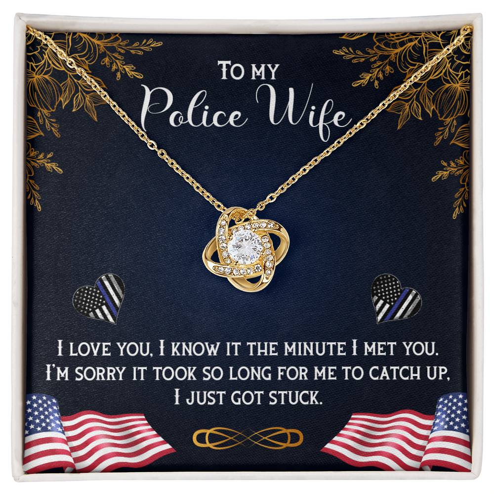 Police wife Love Knot necklace