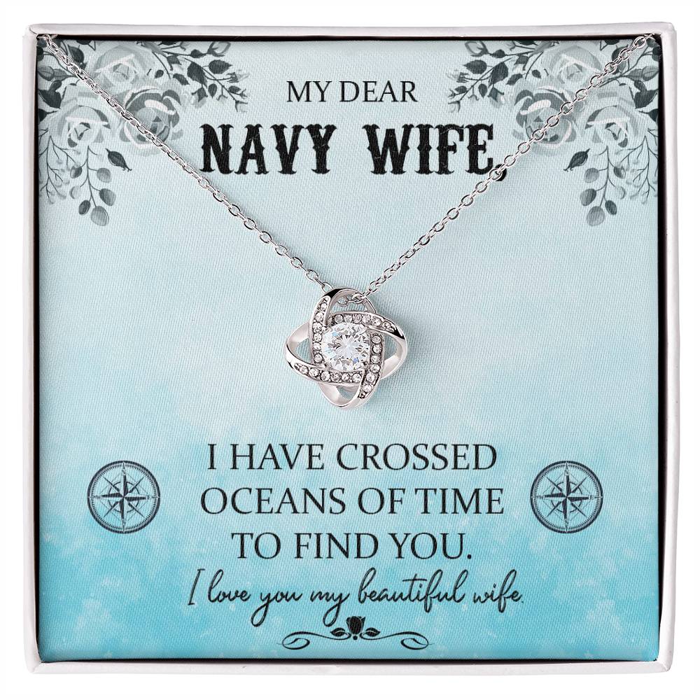 Navy wife Love Knot necklace