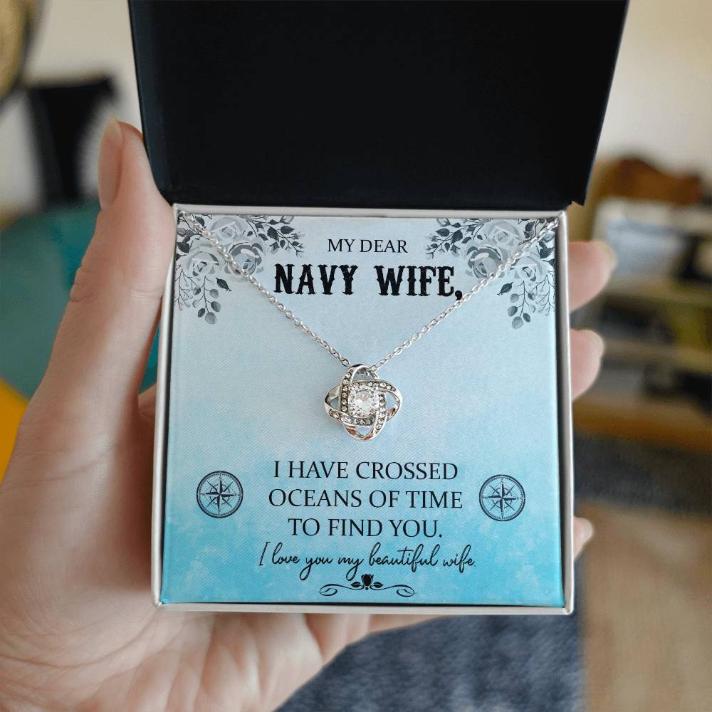 Navy wife Love Knot necklace