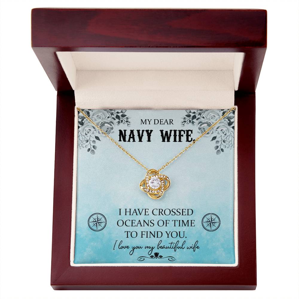 Navy wife Love Knot necklace